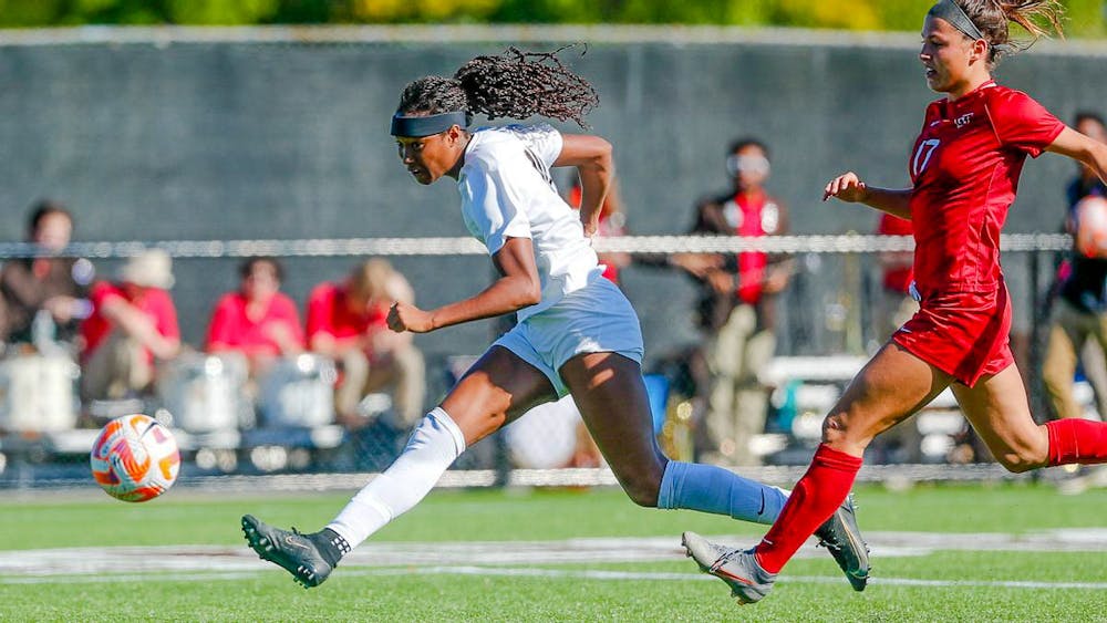 <p>Forward Brittany Raphino ’23 has scored in her last three games against Harvard. “That’s why we come play D-1 soccer at a big program,” Raphino said.</p><p>Courtesy of Chip DeLorenzo via Brown Athletics</p>