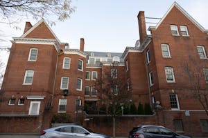A photo of Harambee House, a brick building.
