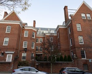 A photo of Harambee House, a brick building.