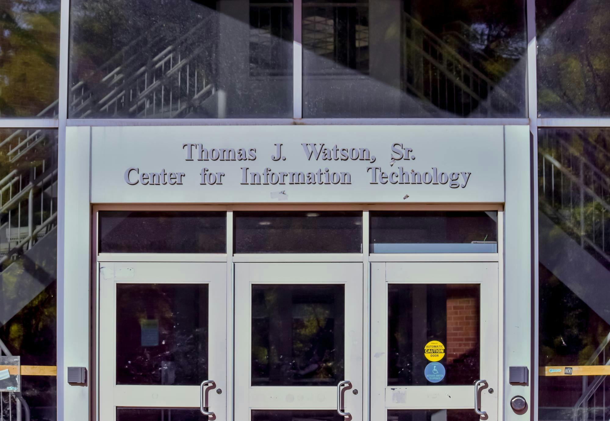  Photo of the entrance of Thomas. J Watson Sr. Center for Information Technology