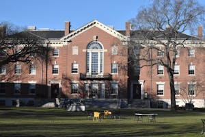 Photo of the Stephen Robert ’62 Campus Center from the outside on a sunny day.
