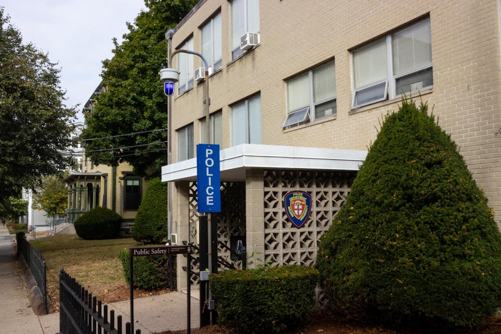 Photo of the Brown Department of Public Safety and Emergency Management: a pale brick building.