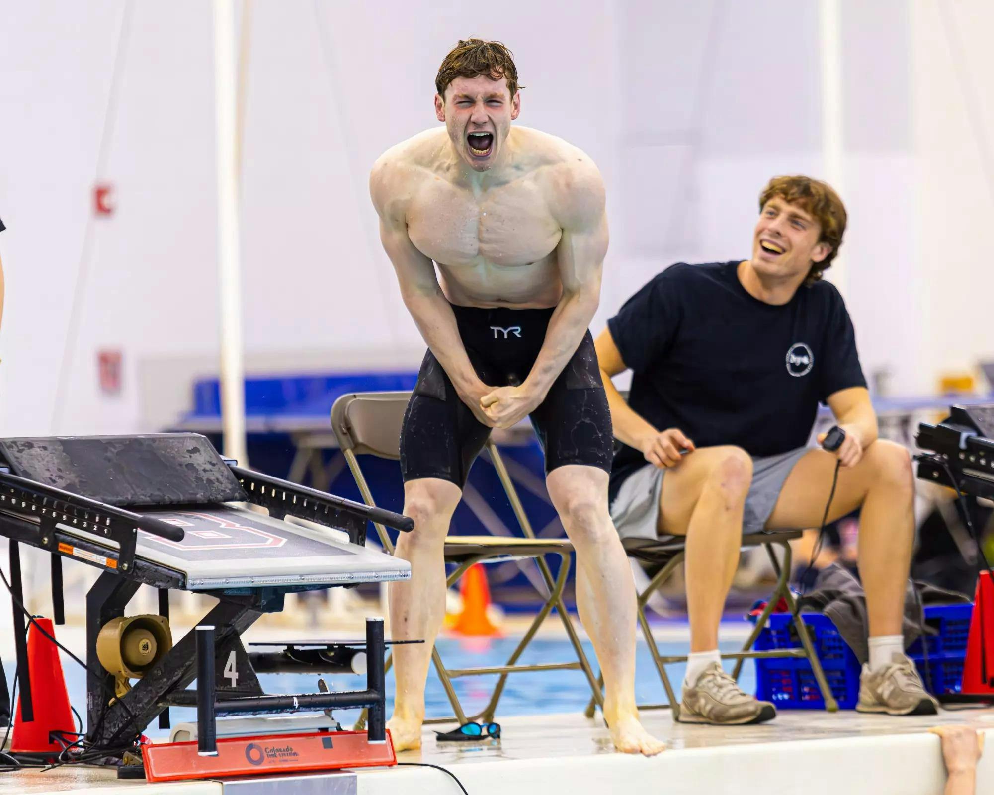 Jack Kelly '25 celebrates his victory.