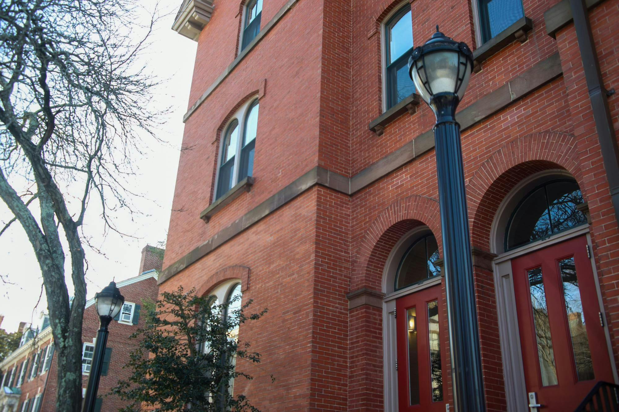 Horace Mann Graduate Student Center on a sunny day.
