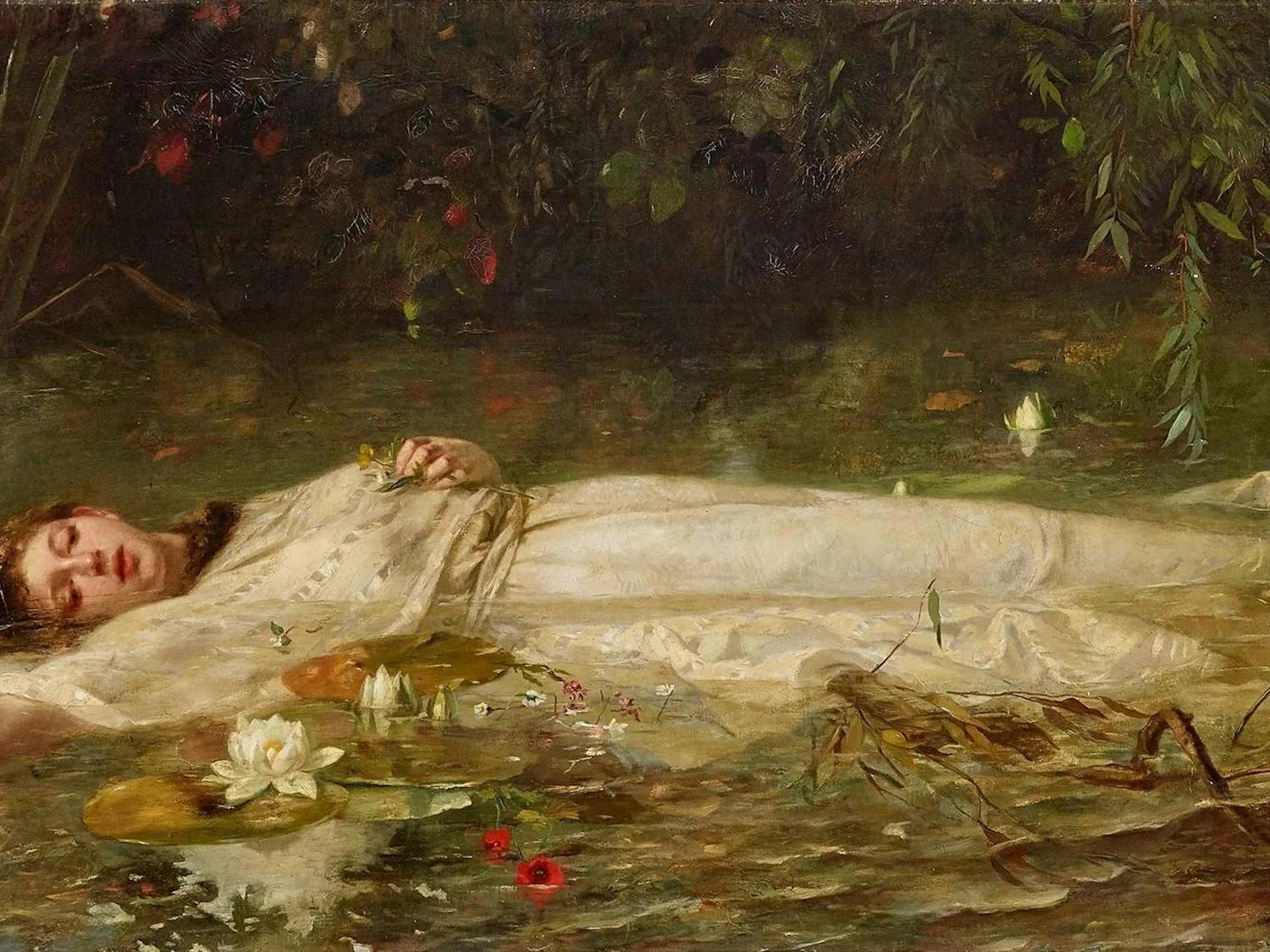 Painting of Ophelia from the story Hamlet.