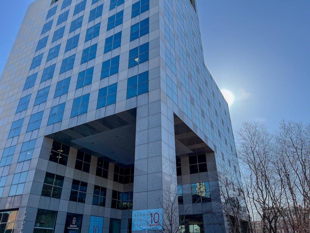 The School of Public Health under a blue sky.