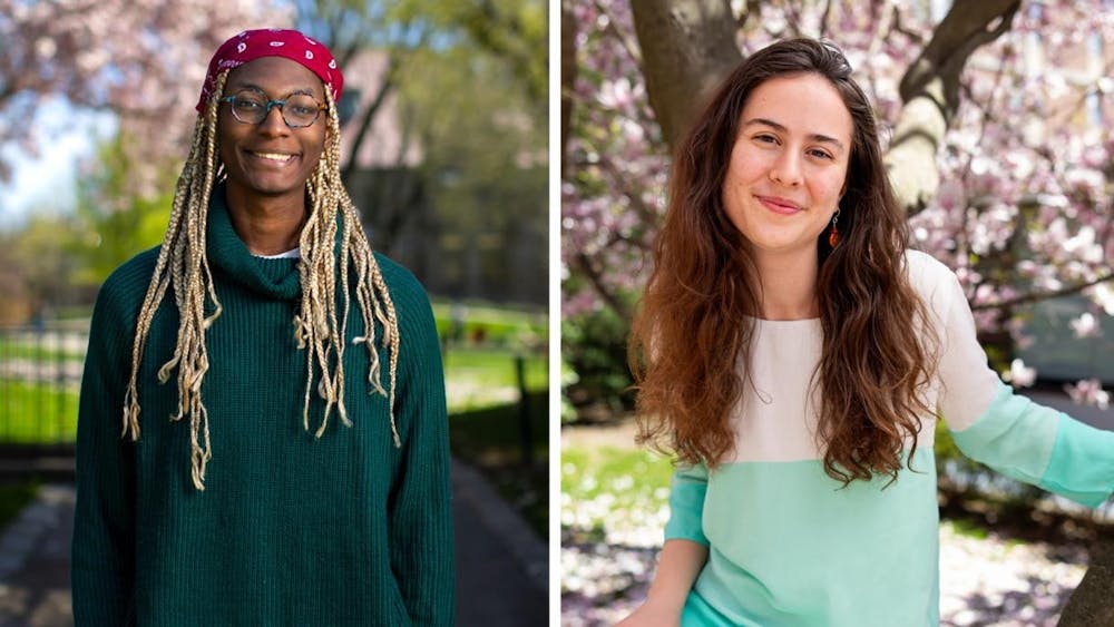 Caziah Mayers '24, left, and Marielle Buxbaum '24, right, are the latest participants in a longstanding tradition of students delivering Commencement addresses.

Courtesy of Nick Dentamaro/Brown University
