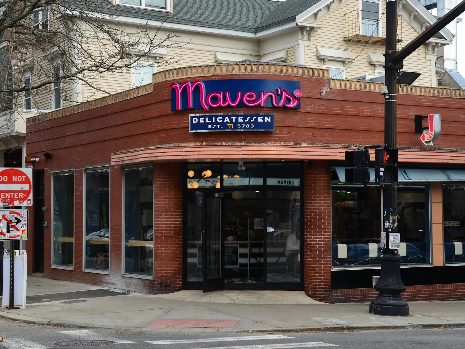 A photo of the exterior of Maven’s Jr. Delicatessen on Thayer Street.