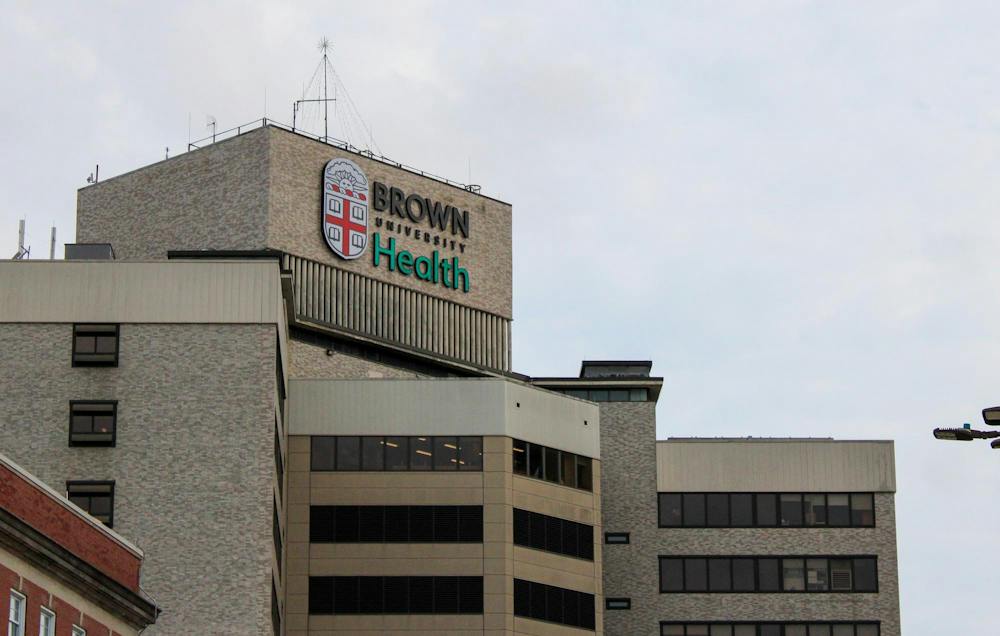 Photo of the Brown University Health logo on a building.