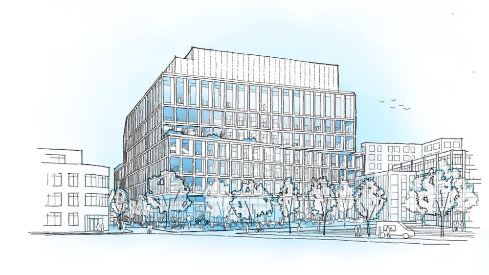 Plans for the integrated life sciences building call for a seven-floor, 300,000 square foot research facility.

Courtesy of TenBerke and Brown University.