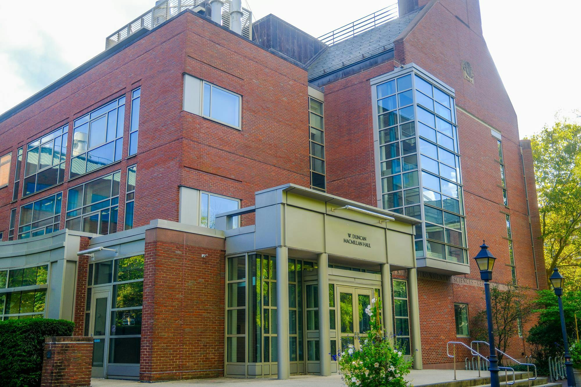 Photo of W. Duncan MacMillan Hall, part of the building complex integrated with the GeoChem research facility.