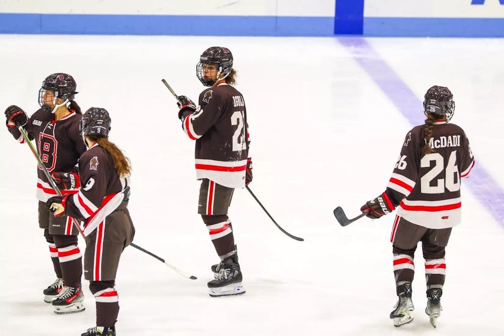 <p>The Bears’ away trip was all about forward Jade Iginla ’26, who contributed to five of the six goals across both games.</p><p>Courtesy of Brown Athletics</p>