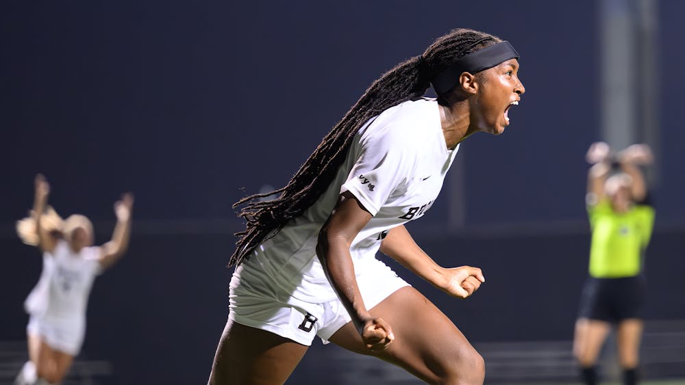 <p>Brittany Raphino ’23.5, scoring the match’s lone goal, moved into sole possession of second place in program history with 95 points.</p><p>Courtesy of Peter Schwaller via Brown Athletics</p>