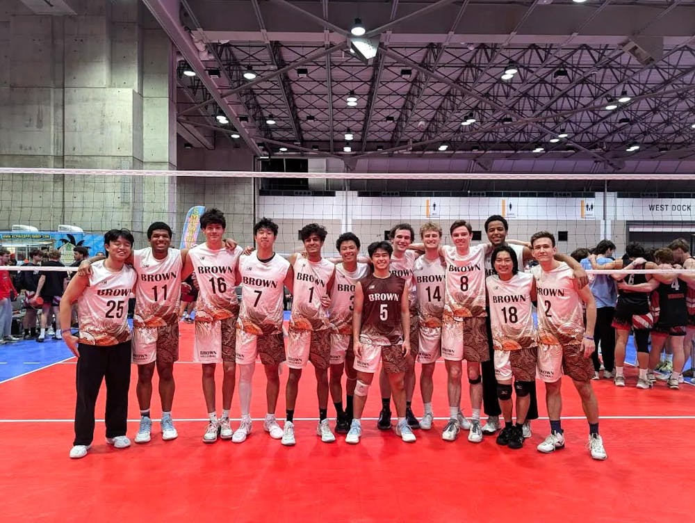 Group photo of the men’s club volleyball team.
