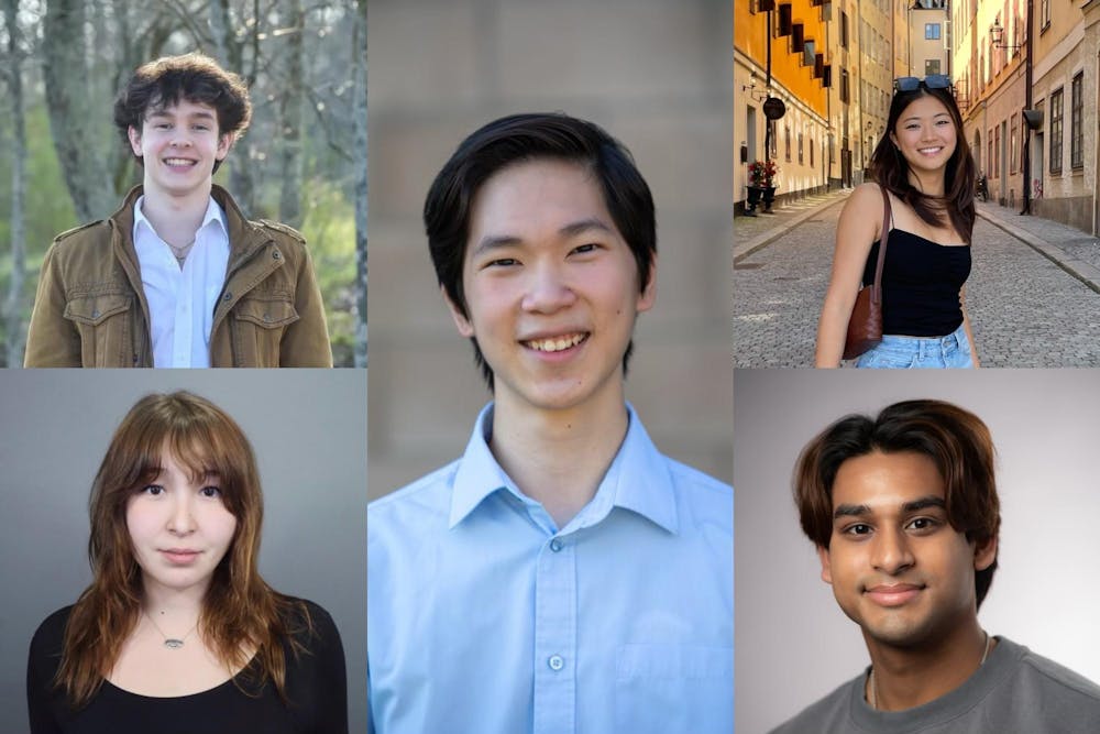 <p>Justin Bolsen ’26, current Vice Chair Ian Kim ’25 and Naomi LeDell ’26 are running for UFB chair, while Safwan Islam ’26 and Catherine Jia ’26 will compete for UFB vice chair. </p><p>Courtesy of candidates</p>