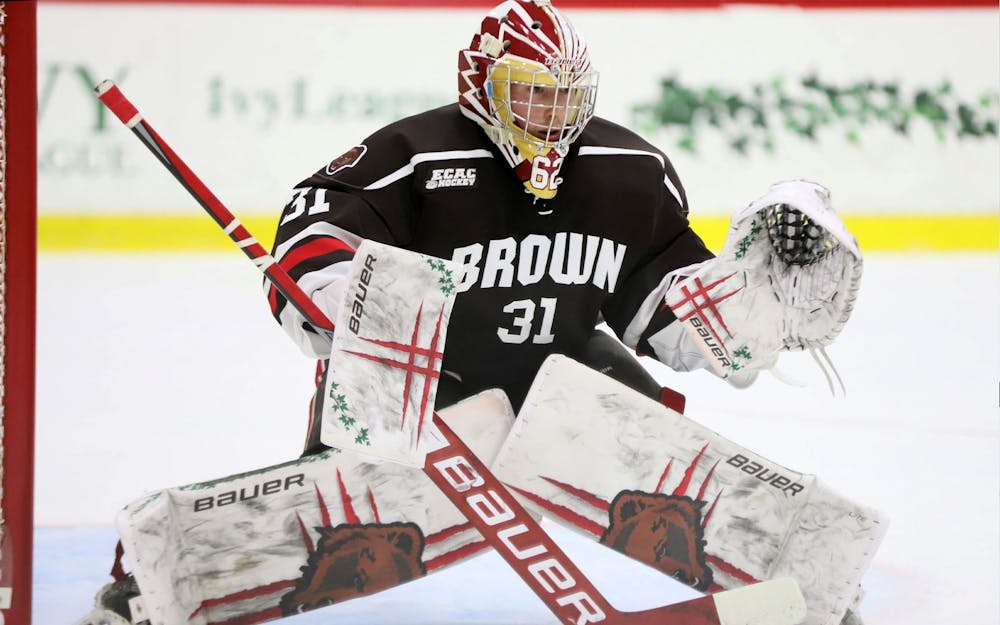 <p>The game against Harvard was tied 0-0 throughout the first two periods until team captain Tristan Crozier ’22 scored the first goal in the last period. In the final minutes of the third period,  Michael Maloney ’22 scored, sealing the Bears’ victory.</p>