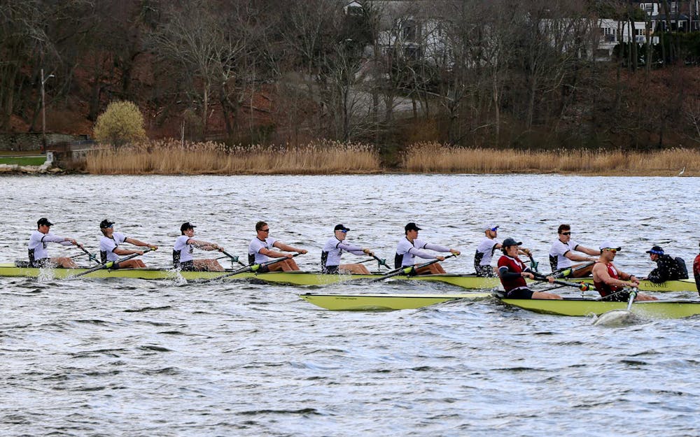 <p>The rowers had to battle through harsh weather conditions throughout the day. Strong winds delayed the start of the regatta from 1:30 p.m. to 2:40 p.m.</p><p>Courtesy of Brown Athletics</p>
