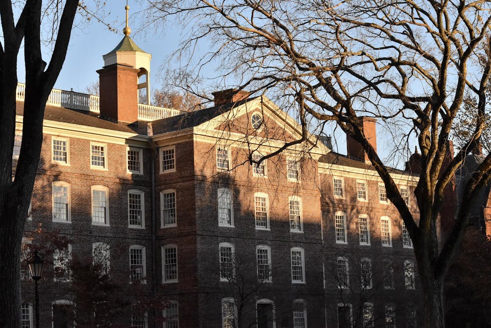 A photo of university hall. 