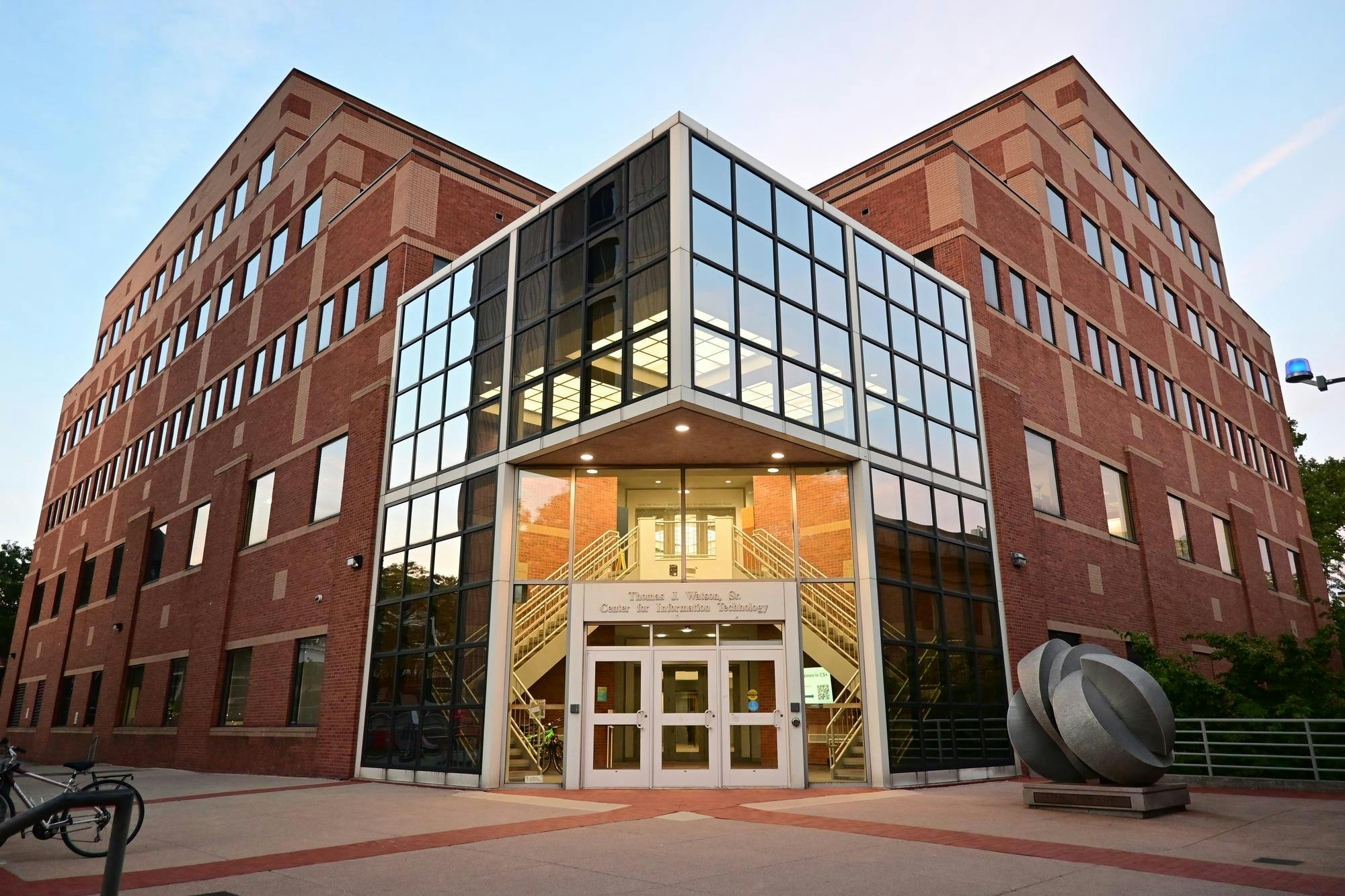 Afternoon view of the Thomas J. Watson, Sr. Center for Information Technology of Brown University.