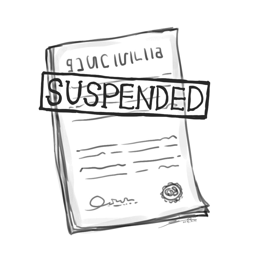 suspended