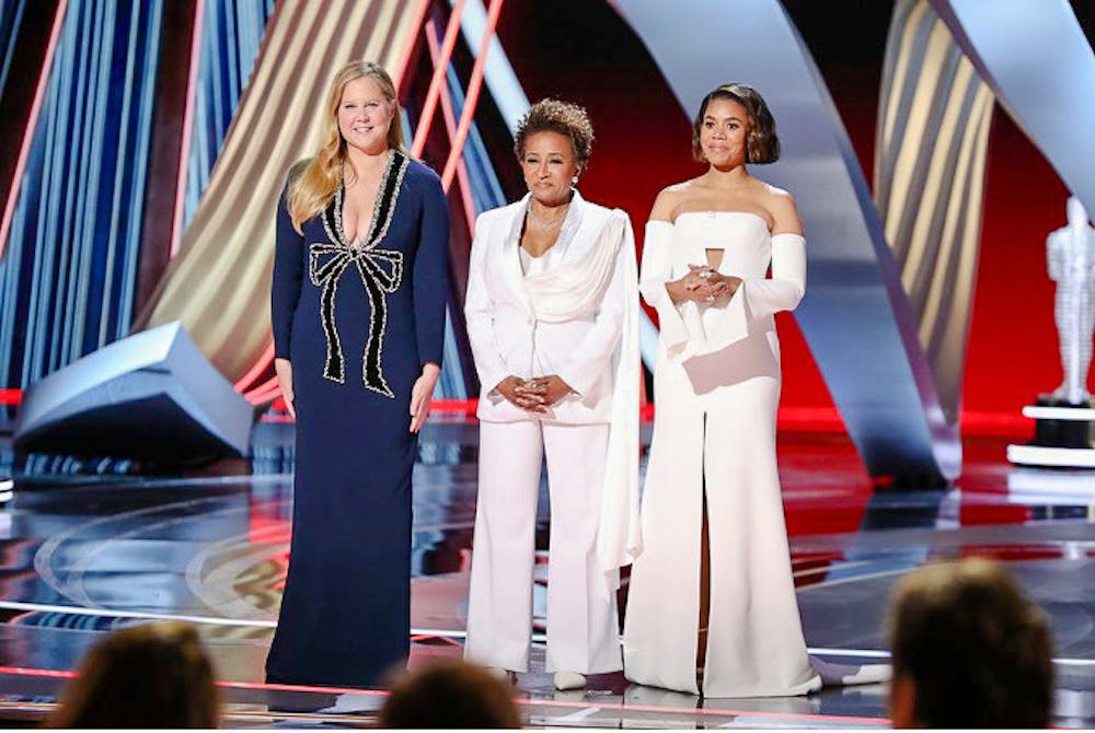 <p>The awards show included two fan-voted categories, “Most Cheer-Worthy Moment” and “Favorite Movie of 2021,” which were desperate attempts by the Academy to attract more viewers. </p><p>Courtesy of ABC Media</p>