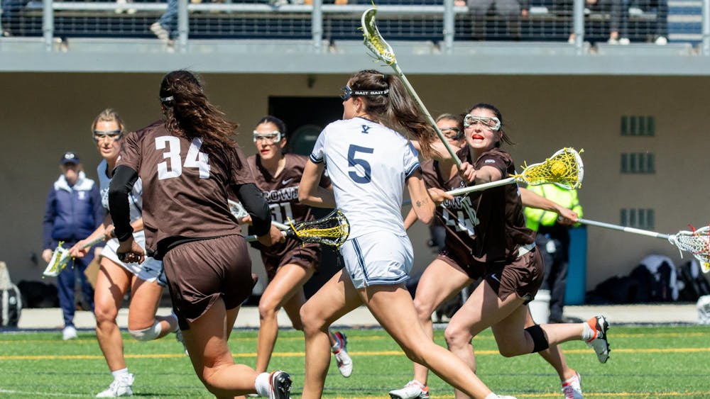 Mia Mascone ’24 ended Yale’s 4-0 run and scored the Bears’ first goal in the second quarter.
Courtesy of Yale Athletics