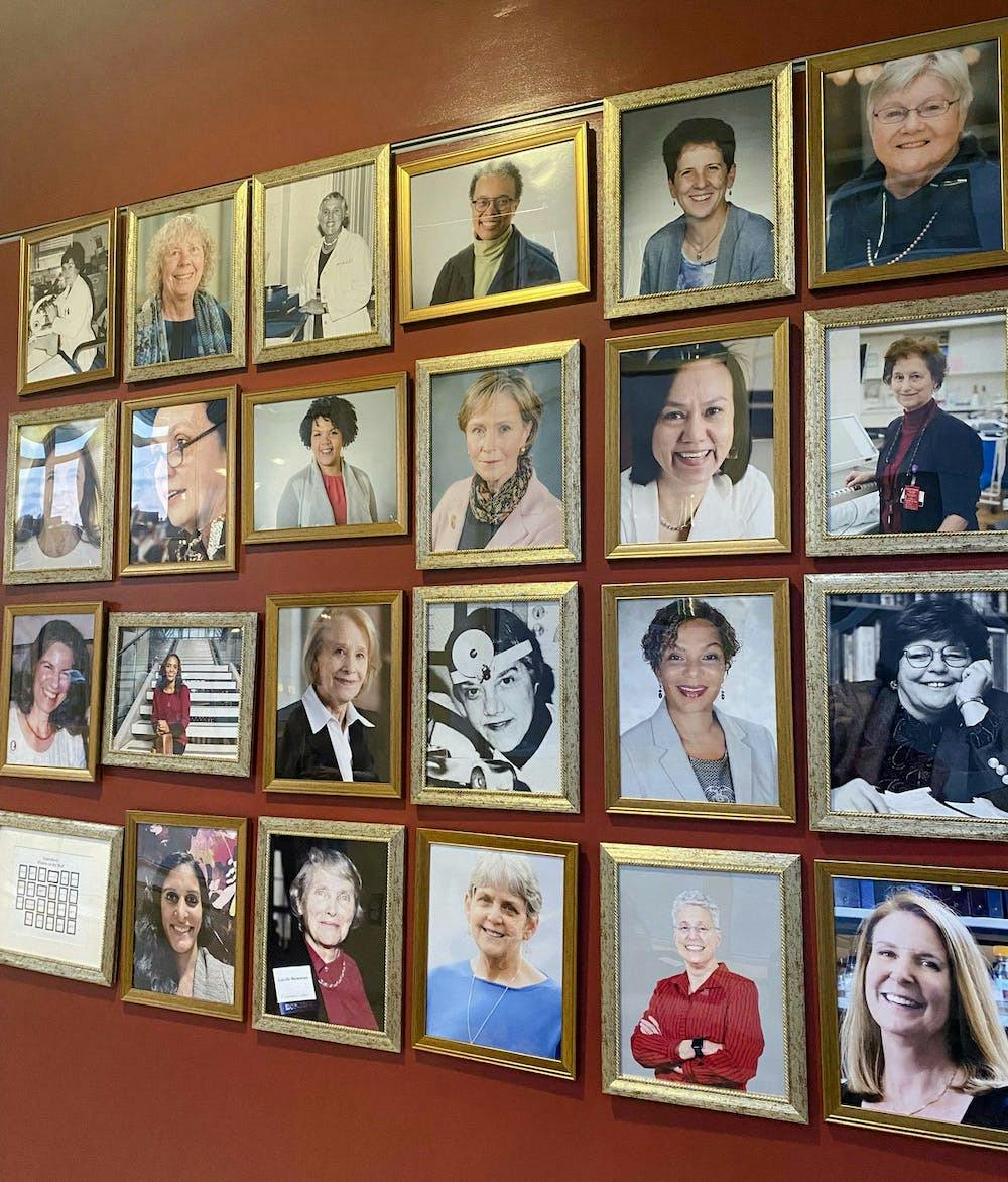 <p>In March, Warren Alpert Medical School opened the #WallsDoTalk exhibit, which highlights gender disparities in the medical field and featured alternative “walls of honor” to recognize women in medicine — a stark contrast to the common images of men that typically decorate the walls. </p>