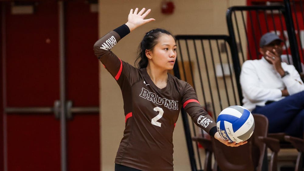 <p>Brown hit .359 during Friday’s match against Columbia and improved their hitting percentage throughout the contest, peaking at .474 in the third set.</p><p>Courtesy of Emma C. Marion/Brown Athletics</p>