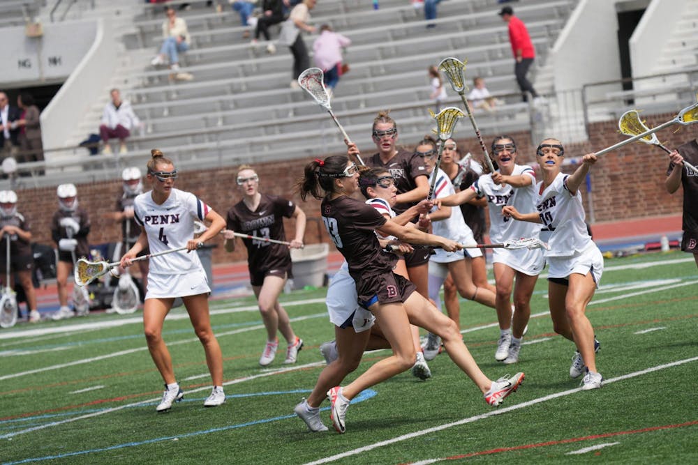 <p>Brown came out strong, leading 5-4 at the end of the first period, but Penn controlled the final three quarters, outscoring the Bears 15-8 over that time span.</p><p>Courtesy of Andy Lewis via Brown Athletics</p>