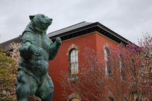 Photograph of the Bear Statue on the campus