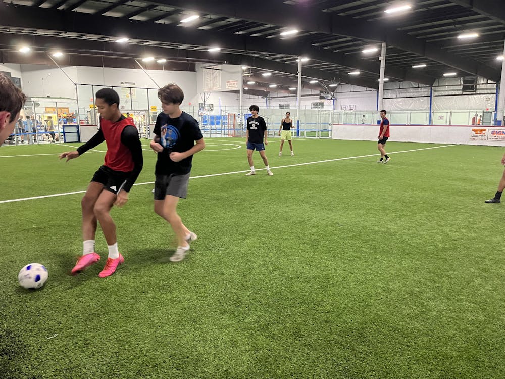 <p>While the skill level “gets pretty good,” players of all abilities are welcome at Midnight Soccer, according to Rahul Bodini, a RISD student and one of Midnight Soccer’s organizers.</p>