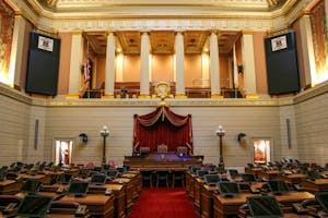 The House chamber of the Rhode Island State House on Oct. 29.