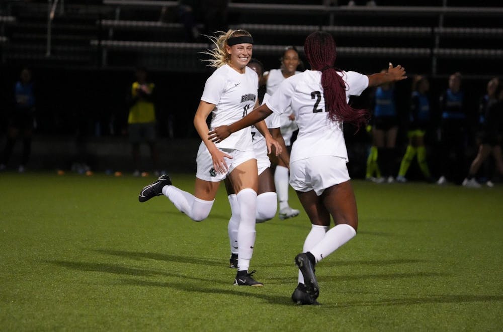<p>Ava Seelenfreund ’23 scored a pair of goals, bringing her to seven scores on the season, including five in her past four games.</p><p>Courtesy of David Silverman Photography via Brown Athletics</p>