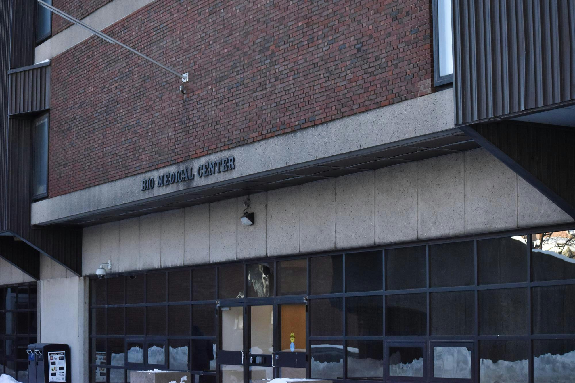 A photo of the BioMedical Center. 