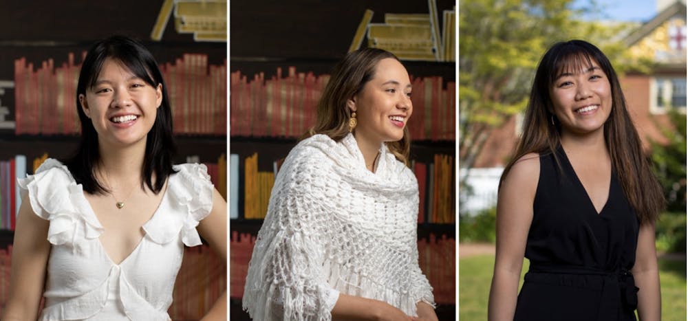 Kaitlan Bui '22, Alexandra Ali Martínez '22 and Michelle Liu '22 will address the class of 2022 as part of a 254-year-old University tradition.