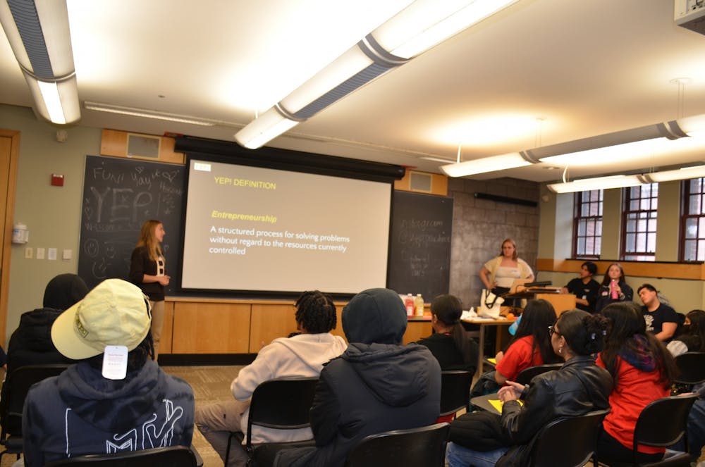<p>Young Entrepreneurship Program also hosts high school pitch nights in which high schoolers present business plans to a panel of judges. This year’s Pitch Night will be held May 3.</p><p></p><p>Courtesy of Emma Pearlman</p>