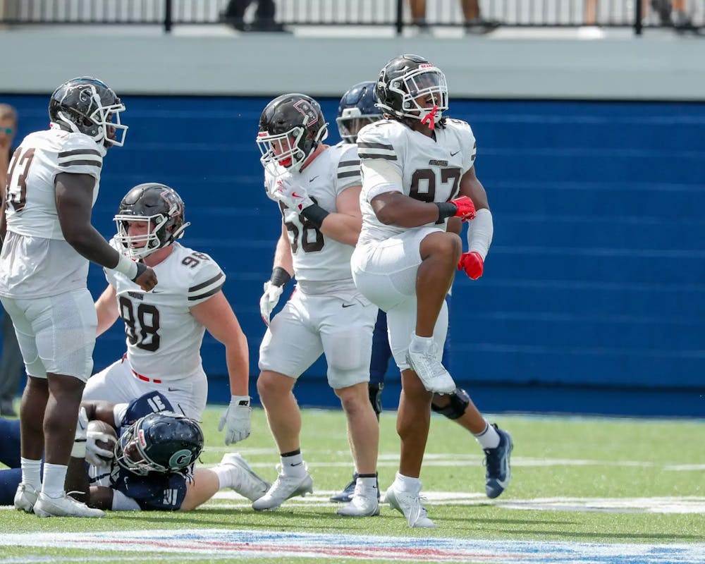 Saturday afternoon marked the football team’s (1–0) long-awaited return after ten months away from competitive play.

Photo Courtesy of Chip DeLorenzo via Brown Athletics