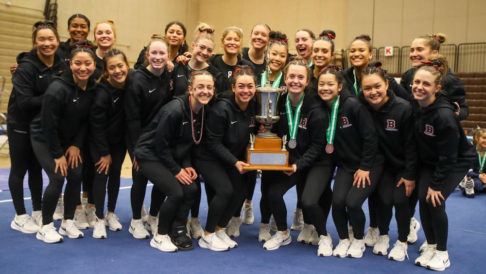 <p>On the vault, every Brown gymnast scored a 9.700 or greater, with Lauren Kramer ’24 posting a career high 9.775 and Julia Bedell ’25 finishing in first place with a score of 9.850.</p><p>Courtesy of Chip DeLorenzo via Brown Athletics<br/></p>