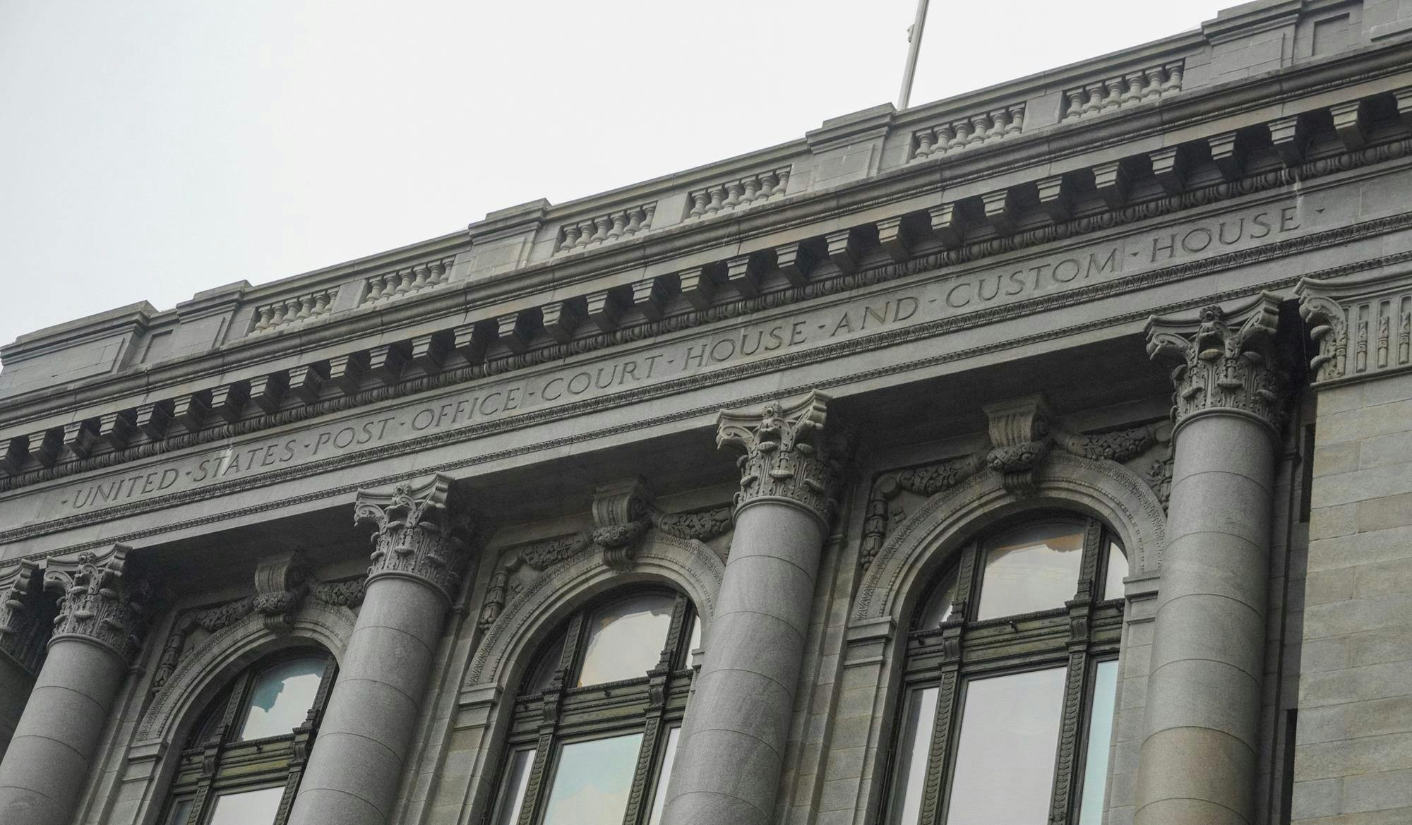 A picture of the United States District Court for the District of Rhode Island in Providence.