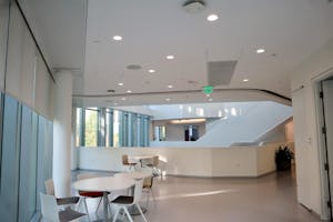 Photo of the inside of the Watson School of International and Public Affairs.