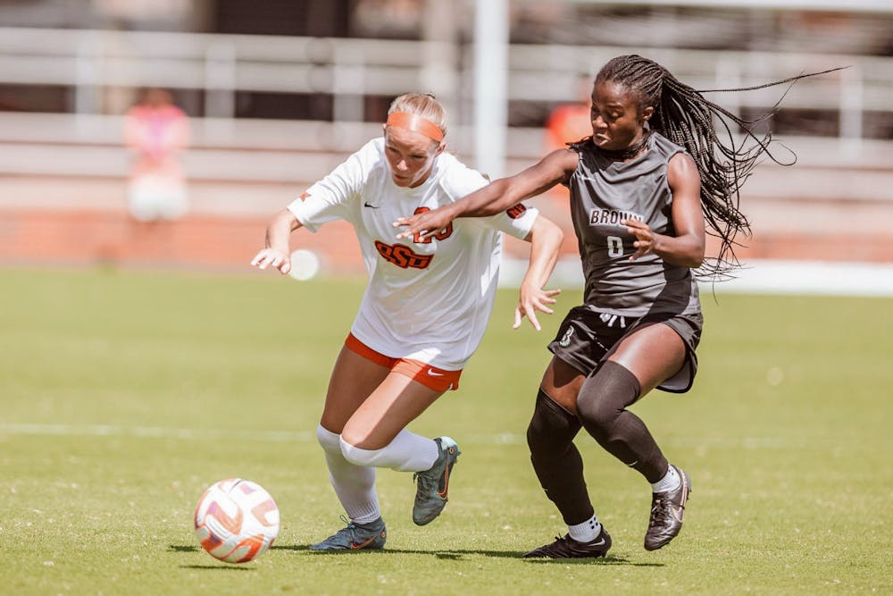 <p>The Bears fell to Oklahoma State while playing in harsh conditions, with temperatures reaching the upper 90s in Stillwater.</p><p>Courtesy of David Silverman / Brown Athletics</p>