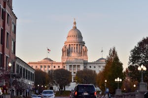 Photo of Rhode Island State House on Nov. 3.