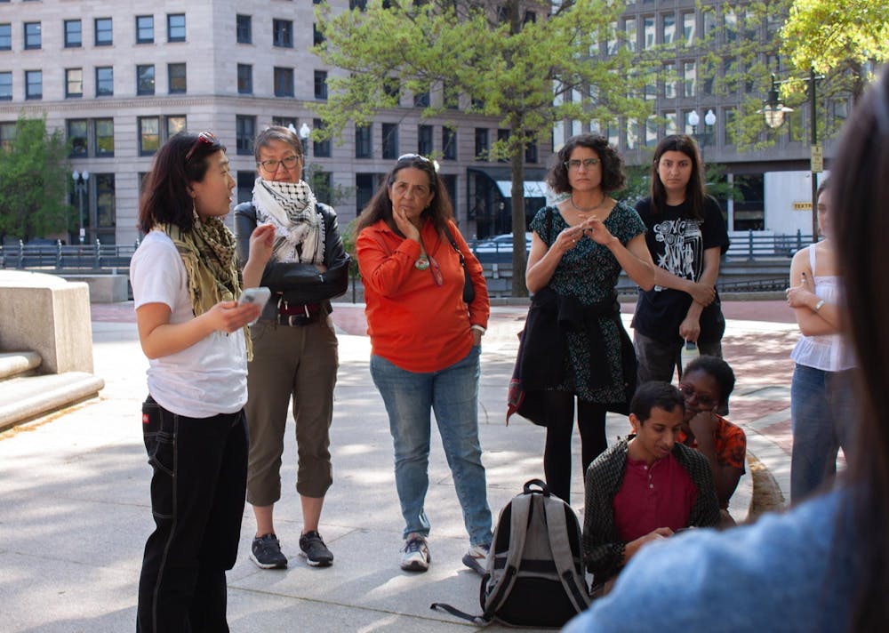 After the session concluded at 4 p.m., students and community members walked to Memorial Park, where some students spoke and led singing. 