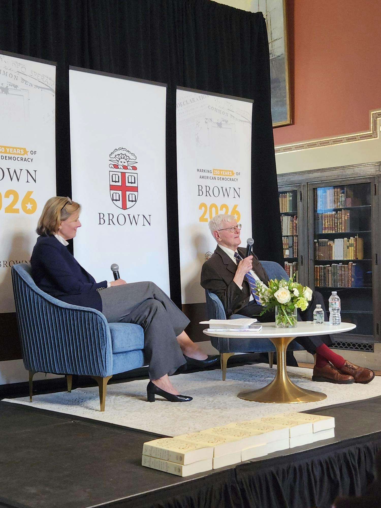 Photo of Gordon Wood speaking at an event. Courtesy

