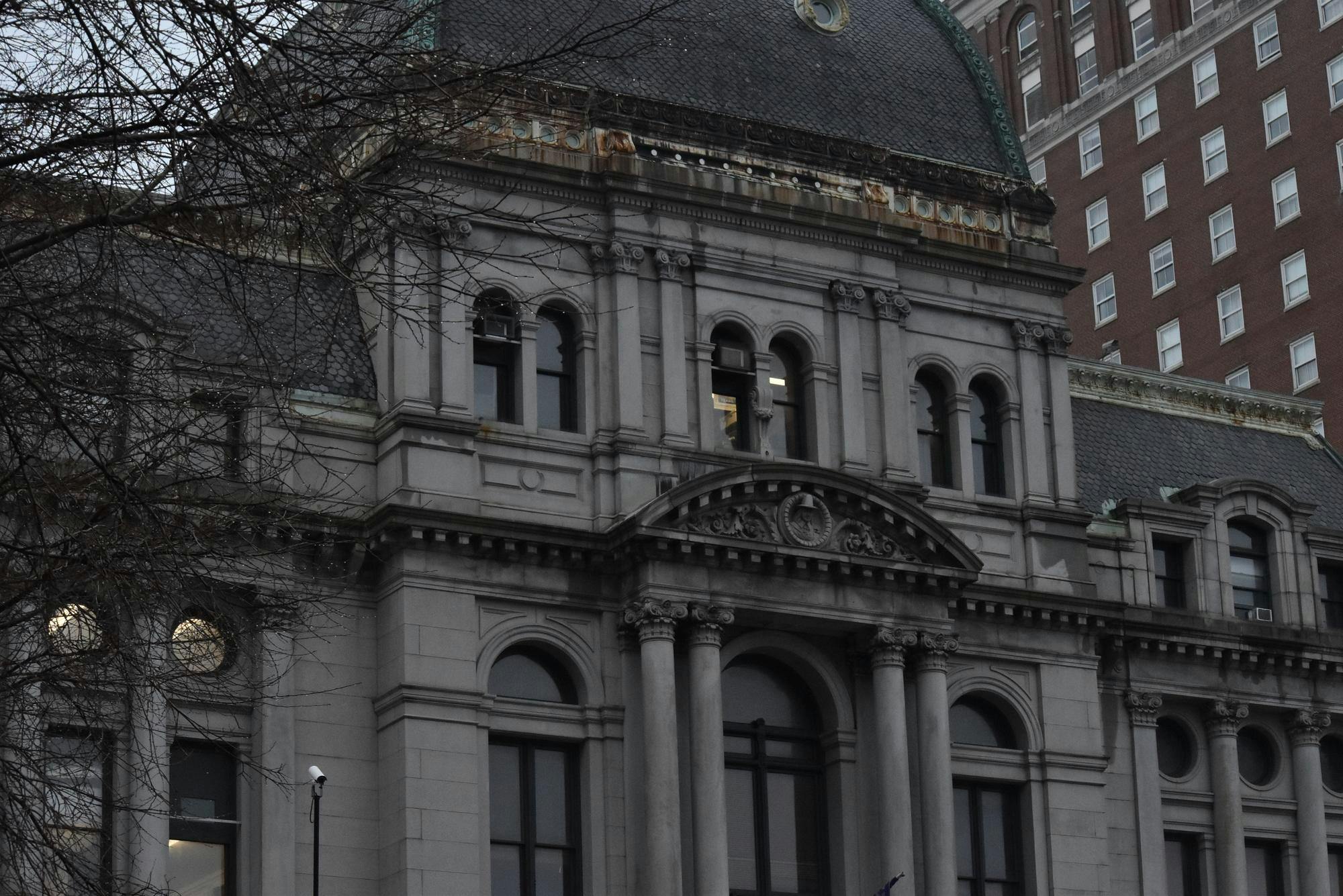 City Hall on a gray day. 