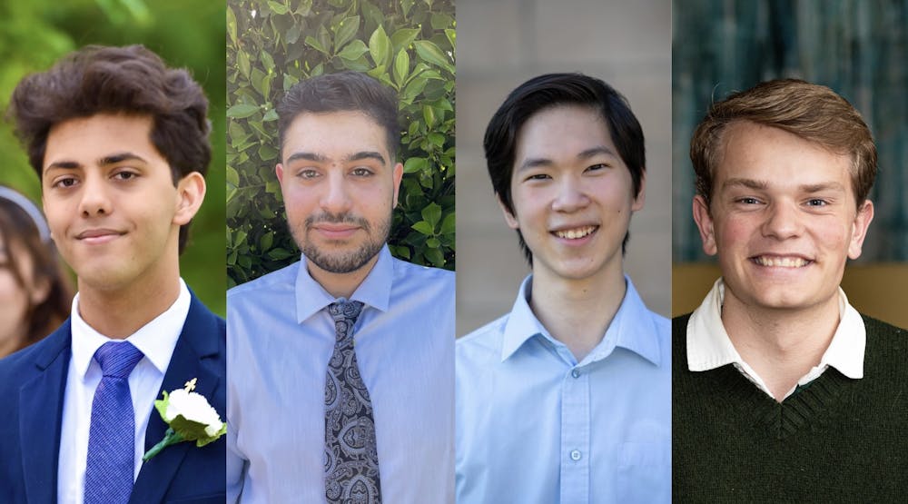 <p>Undergraduate Finance BoardFB vice chair Arjun Krishna Chopra ’25 and UFB representative Peter Tangikyan ’24 are competing in the race for UFB chair, while UFB representatives Ian Kim ’25 and Samuel Walhout ’25 are competing for the position of UFB vice chair.</p><p>Courtesy of the candidates﻿</p>