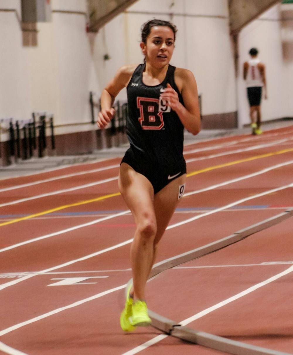 <p>Grace Dorantes &#x27;23 (above) took first place in the 3000-meter run, with a time of 10 minutes, 17.79 seconds that set a personal best.</p>