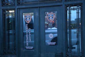 Photo of the entry to the Providence Police Department's Kennedy plaza sub-station.