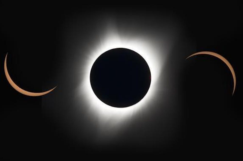 The Rhode Island Department of Health recommends using ISO-compliant eclipse viewing glasses, which prevent exposure to harmful UV and infrared rays from the sun. 
Courtesy of NASA/Aubrey Gemignani