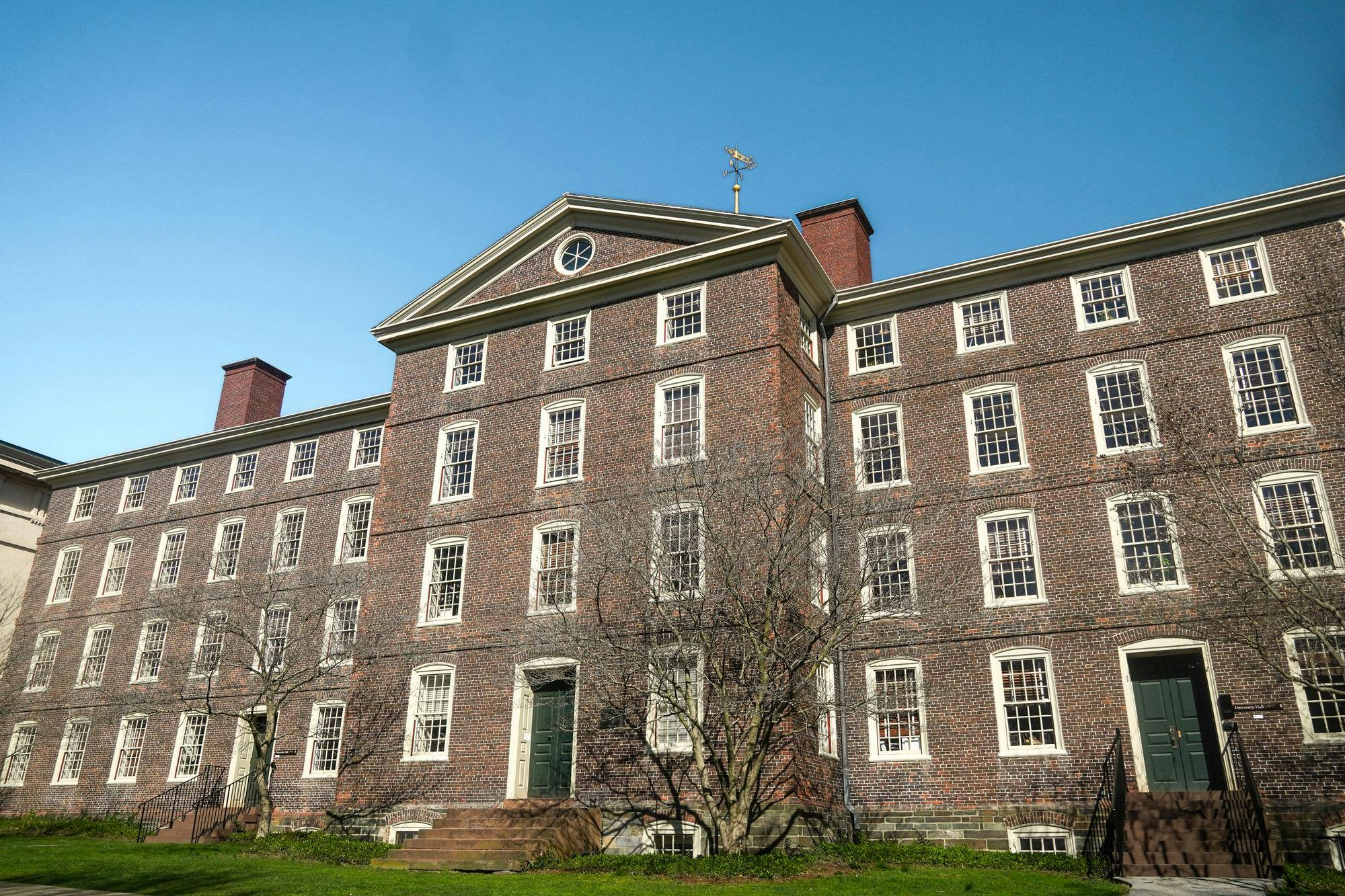 Photo of University Hall, where Brown University administrative offices are located.